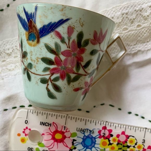 Vintage Delicate Cup and Saucer w/Bluebird! Sweet! - Picture 13 of 17
